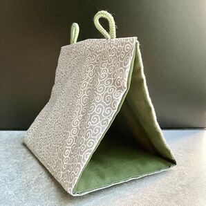 バードテント 夏用 中型インコ ハンドメイド 唐草模様 No.61