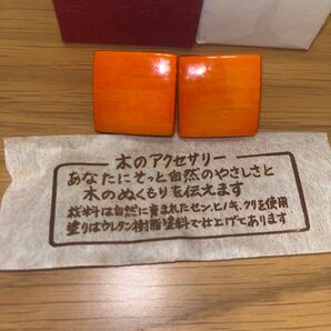 木製イヤリング(箱付き)