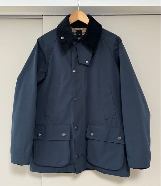 Barbour BEAMS PLUS 別注 BEDALE 2レイヤー バブアー ビデイル 38 NAVY ノンワックス ジャケット