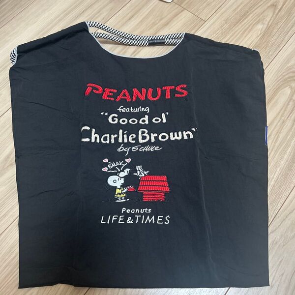 スヌーピー PEANUTS 刺繍バッグ エコバッグ トートバッグ 刺繍 ナイロンバッグ