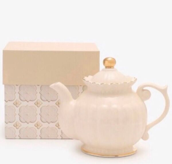 ラスト一個 ティーポット KUNIKA Afternoon Tea LIVING アフタヌーンティー・リビング ホワイト