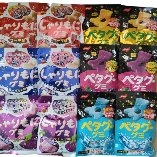 しゃりもにグミ&ペタグーグミ 12袋セット