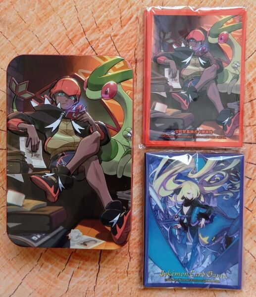 ポケモン デッキシールド スリーブ バラ 缶ケース 小物入れ 海外限定