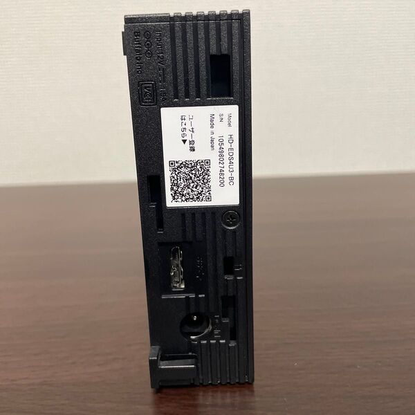 BUFFALO 外付けHDD HD-EDS4U3-BC ブラックPC接続コード、ACアダプター付き