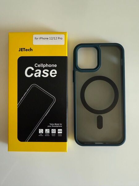 JETech iPhone 12/12 Pro 6.1インチ用 マグネット ケース MagSafe対応 半透明のマットブルー