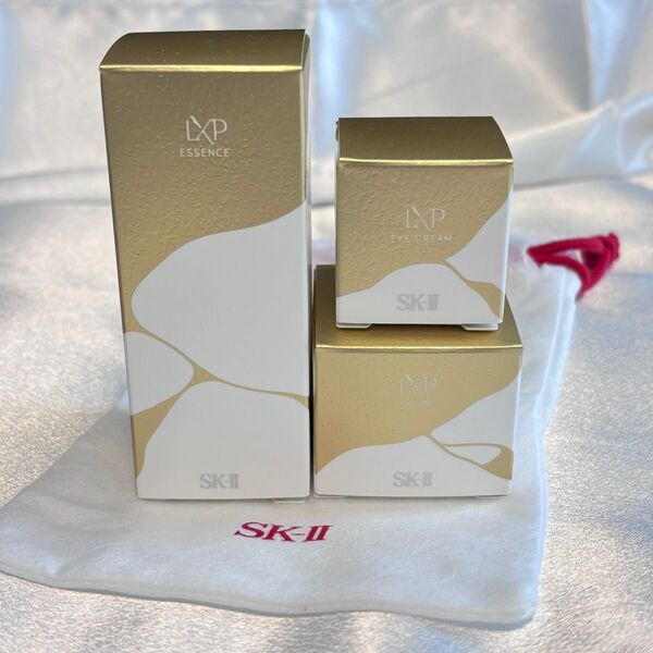 SK-II LXP 金継ぎ クリーム エッセンス アイクリームセット 美容クリーム 一般肌用化粧水 目元用クリーム 3点セット