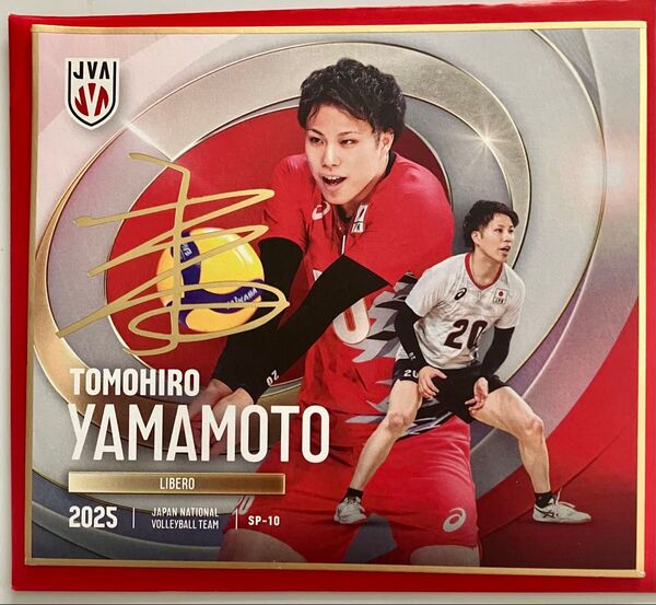 バレーボール男子 日本代表2025JAPAN トレーディングmini色紙 ミニ色紙山本智大 箔押し