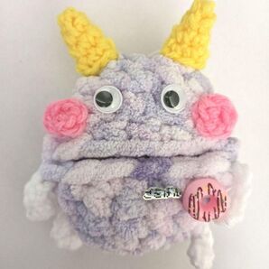 たまごっちパラダイス持ち運びカバー ふわもこモンスター! ドーナツ パープル