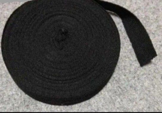 綿綾テープ 黒 巾2cm 厚さ0.5mm 長さ3㍍