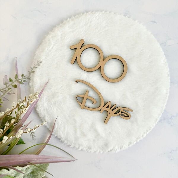 木製 100Days ミニレターバナー typeD 百日祝い お食い初め