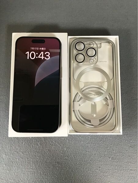 超美品 海外版 SIMフリー iPhone15 Pro 1TB ナチュラルチタニウム色