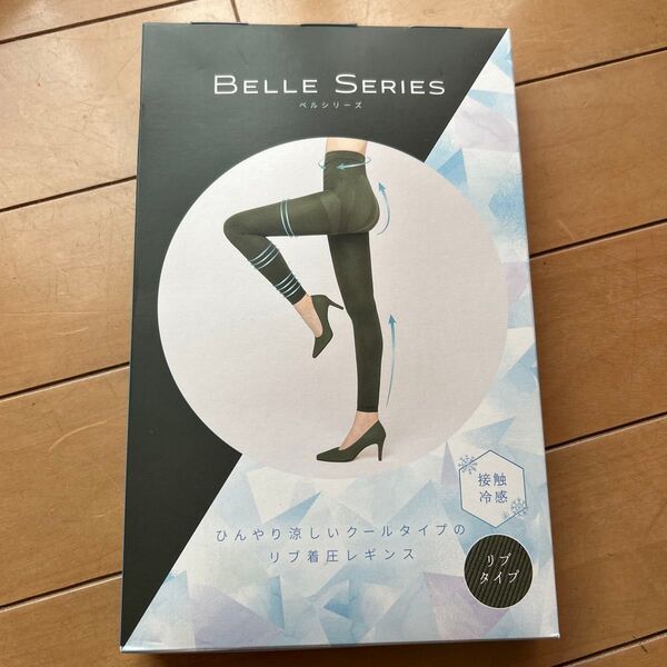 BELLE SERIES ベルシリーズ着圧レギンス カーキ リブ着圧レギンス Lサイズ