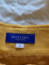 BLUE LABEL CRESTBRIDGE ブルーレーベル クレストブリッジ ベルト付　バーバリーブルーレーベル　38 未使用品　マスタードイエロー_画像2