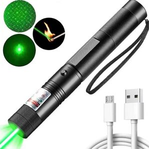 レーザーポインター 懐中電灯 USB充電 防水 アルミ合金製 登山/キャンプ 方向指示器 強力 カラス退治 長距離 狩猟