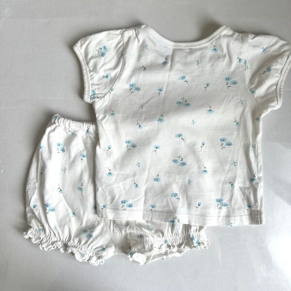 バースデイ 花柄ベビーパジャマ 80サイズ 上下セット 子供服 セットアップ