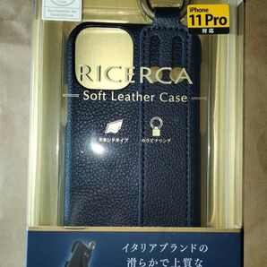 ELECOM iPhone 11 Pro ロイヤルネイビー ソフトレザーケース/オープン/イタリアン(Coronet)