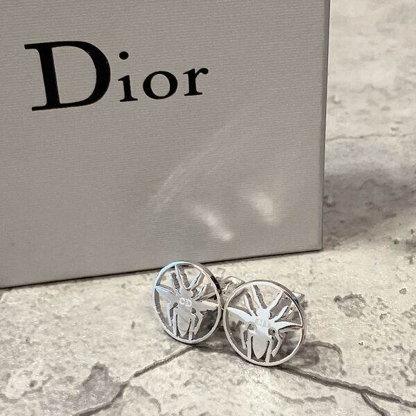 希少 美品 Dior homme bee ディオールオム カフス ビー 蜂 はち シルバー