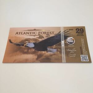 ○【送料無料】未使用 2017年 アトランティック フォレスト 紙 幣 イーグル eagle 鷲 Forest 鳥 