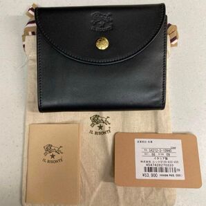 値下げ中 IL BISONTE ブラック 二つ折り財布