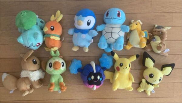 ポケモン ぬいぐるみ 11個セット コスモッグ サルノリ ポケモンセンター イーブイ アチャモ