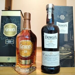 デュワーズ18年, グランツ18年旧ボトル飲み比べセットウイスキー