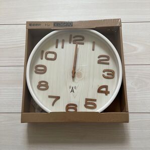 壁掛け電波時計 木目調 おしゃれ