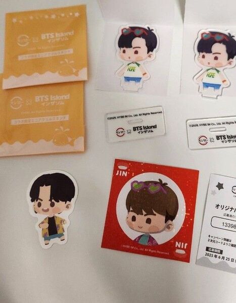 スシロー BTS インザソム アクスタ ステッカー ホビさん j-hope JIN ジョングク