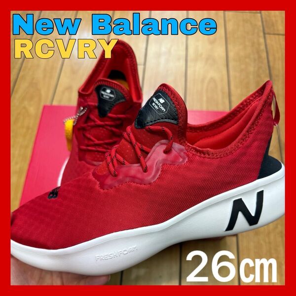 ☆新品☆NB RCVRY ニューバランス リカバリー シューズ レッド 赤 フレッシュフォーム スリッポン メンズ スニーカー