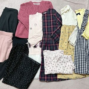 ★130★まとめ売り9点SET★ワンピ★スカンツ★プリーツ★チェック★ドット★