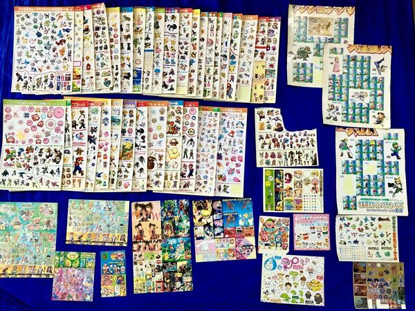 【激レア/当時物】2000年代初頭 小学館学年誌&ファミ通ほかゲーム誌 付録シール 49シートセット ポケモン/カービィほか