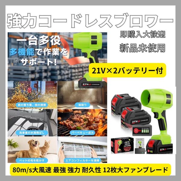 ブロワー 強力 洗車【新昇級版モデル 】PSE認定 残量表示 バッテリー 2個搭載