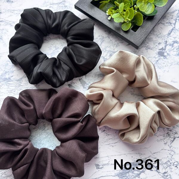 No.361 人気です! ハンドメイド シュシュ ヘアゴム アクセサリー まとめ売り 格安 お得 シンプルハンドメイド