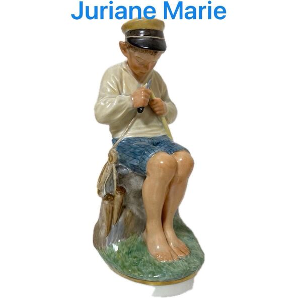 ○木の棒を削る少年○特別彩色○Juriane.Marie□高さ19cm◇ROYAL Copenhagen◇希少◇