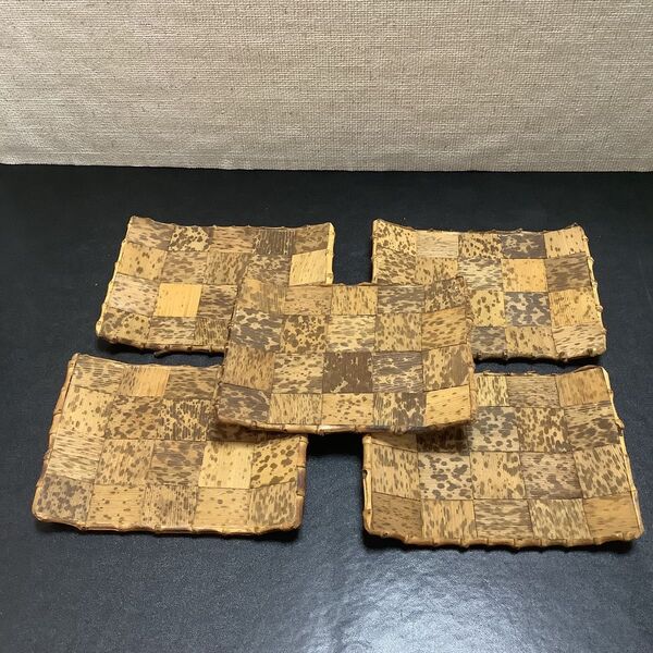 竹の皮製 菓子皿 銘々皿 5枚セット