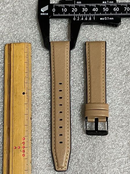 【送料込み】20mmシリコーンレザー交換バンド ベージュ