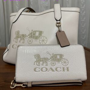 COACH ショルダーバッグ&長財布 2点セット ホワイト