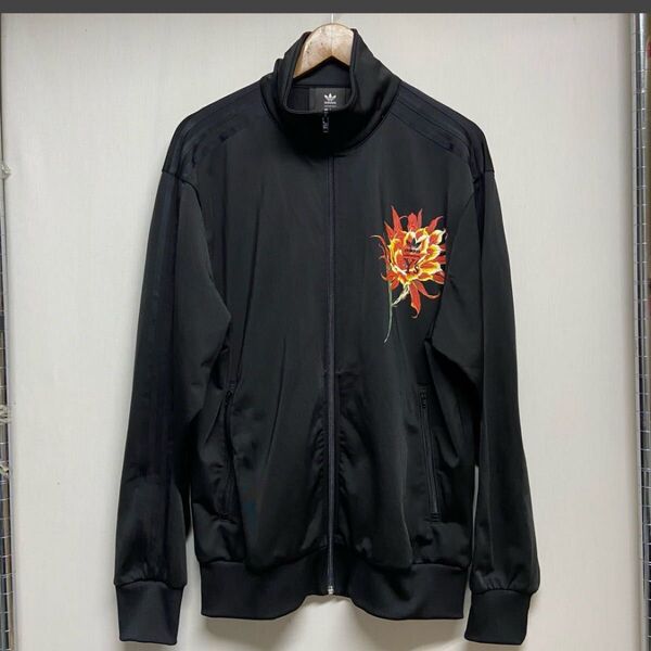 【adidas アディダス】×Y's ワイズ 22SS IL4899 トラックジャケット 花 ブラック ポリエステル S