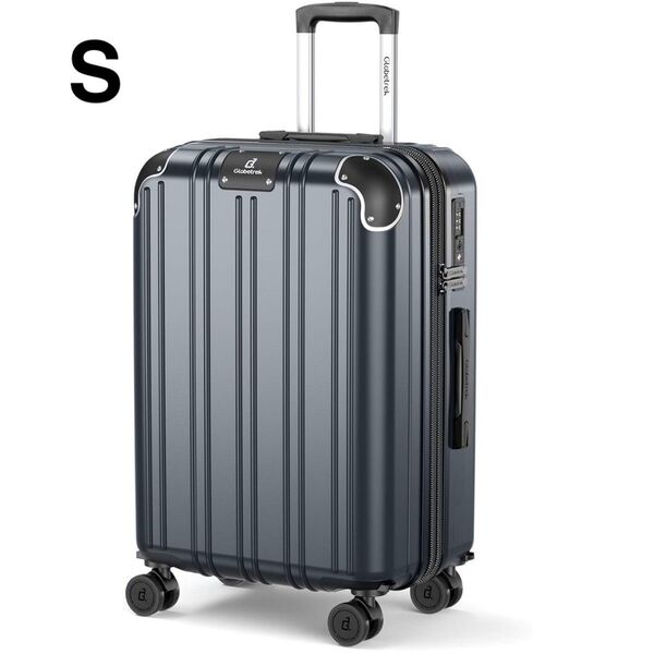 スーツケース 機内持ち込み Sサイズ 40L 拡張機能&ストッパー付き 超軽量 キャリーケース ビジネス 1〜3泊 グレー