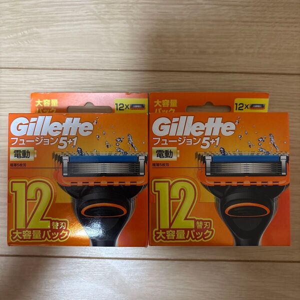 ジレット フュージョン 5枚刃 電動替刃 12個入 ×2箱セット送料無料
