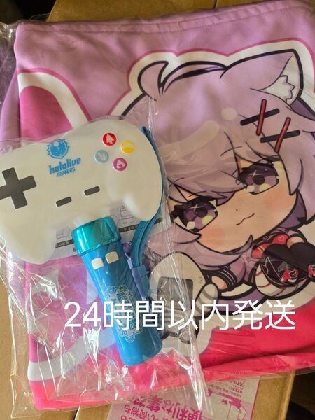 hololive GAMERS fes 超超超超ゲーマーズ2 コントローラー型ペンライト フード付きフェイスタオル猫又おかゆセット