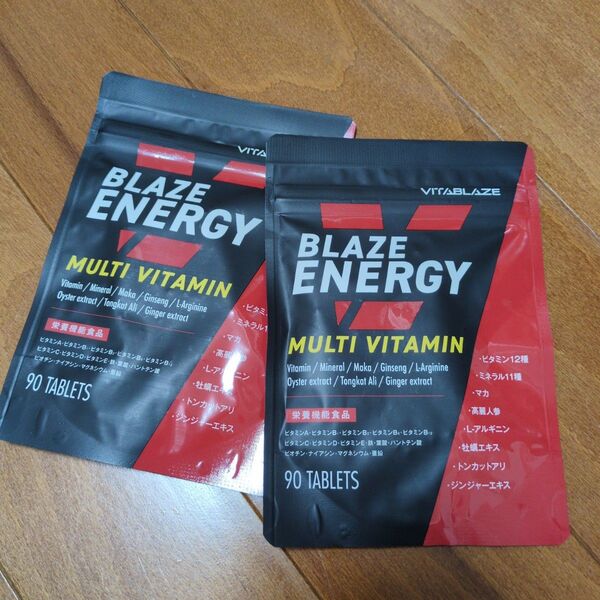 BLAZE ENERGY マルチビタミン & マルチミネラル サプリメント 2袋