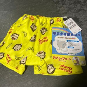 新品 おさるのジョージ 水着 80 水遊び用パンツ インナーパンツ 一体