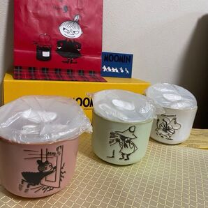 MOOMIN 保存容器(ストーンウェア)3個セット トリオレンジストッカー