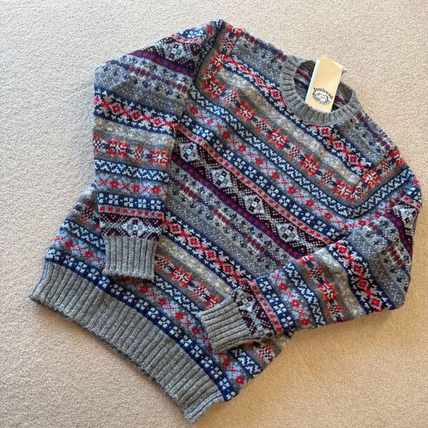 【未使用品】JAMIESON'S(ジャミーソンズ) "FAIRISLE CREW NECK SWEATER "MK158