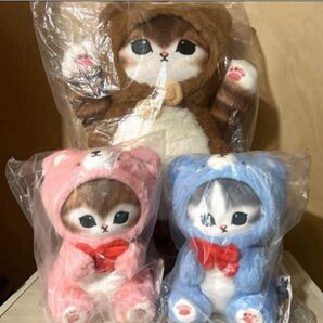 mofusand ぬいぐるみ BIG テディベアにゃん クマにゃん 3点セット 中華圏限定 着ぐるみにゃん モフサンド 香港 台湾