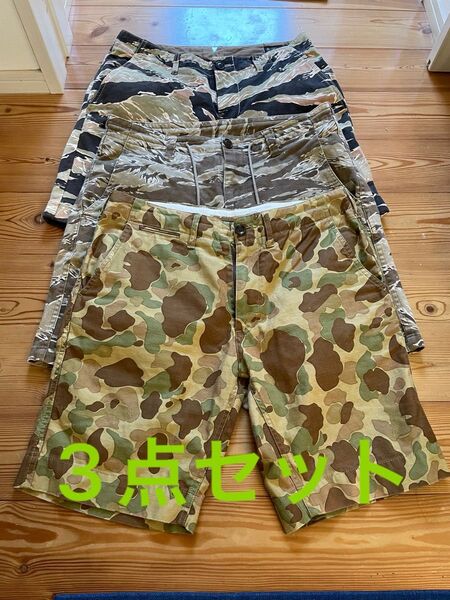 迷彩柄ショートパンツ3点セット