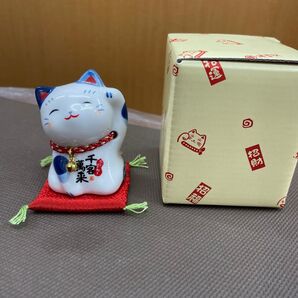 招き猫 縁起物 置物 開運 陶器製 陶器 商売繁盛 薬師窯 幸せ