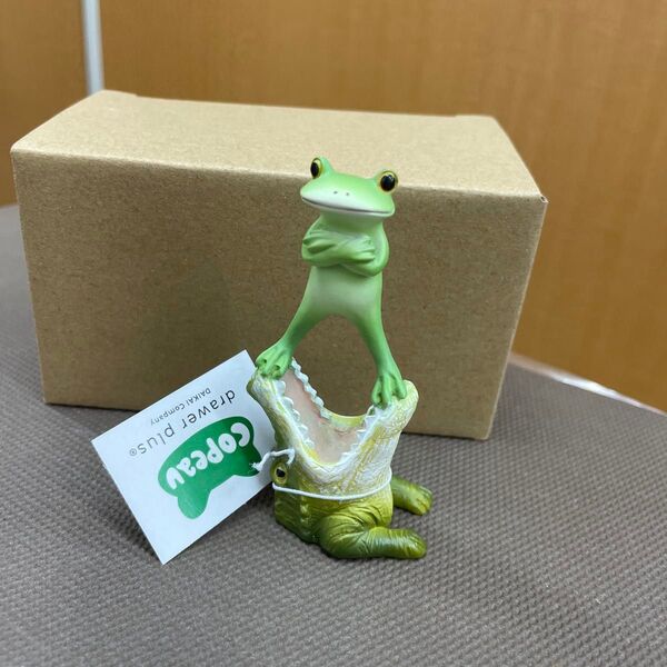 カエルのコポー コポー copeau フィギュア 陶器 置物 オブジェ カエル ワニと絶体絶命カエル
