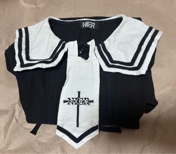 NieR clothing 半袖 黒 ワンピース