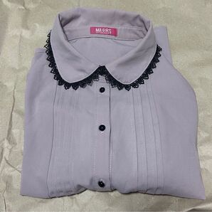 MA*RS マーズ 薄ピンク肩開き フリルショルダー ブラウス 肩見せシャツ